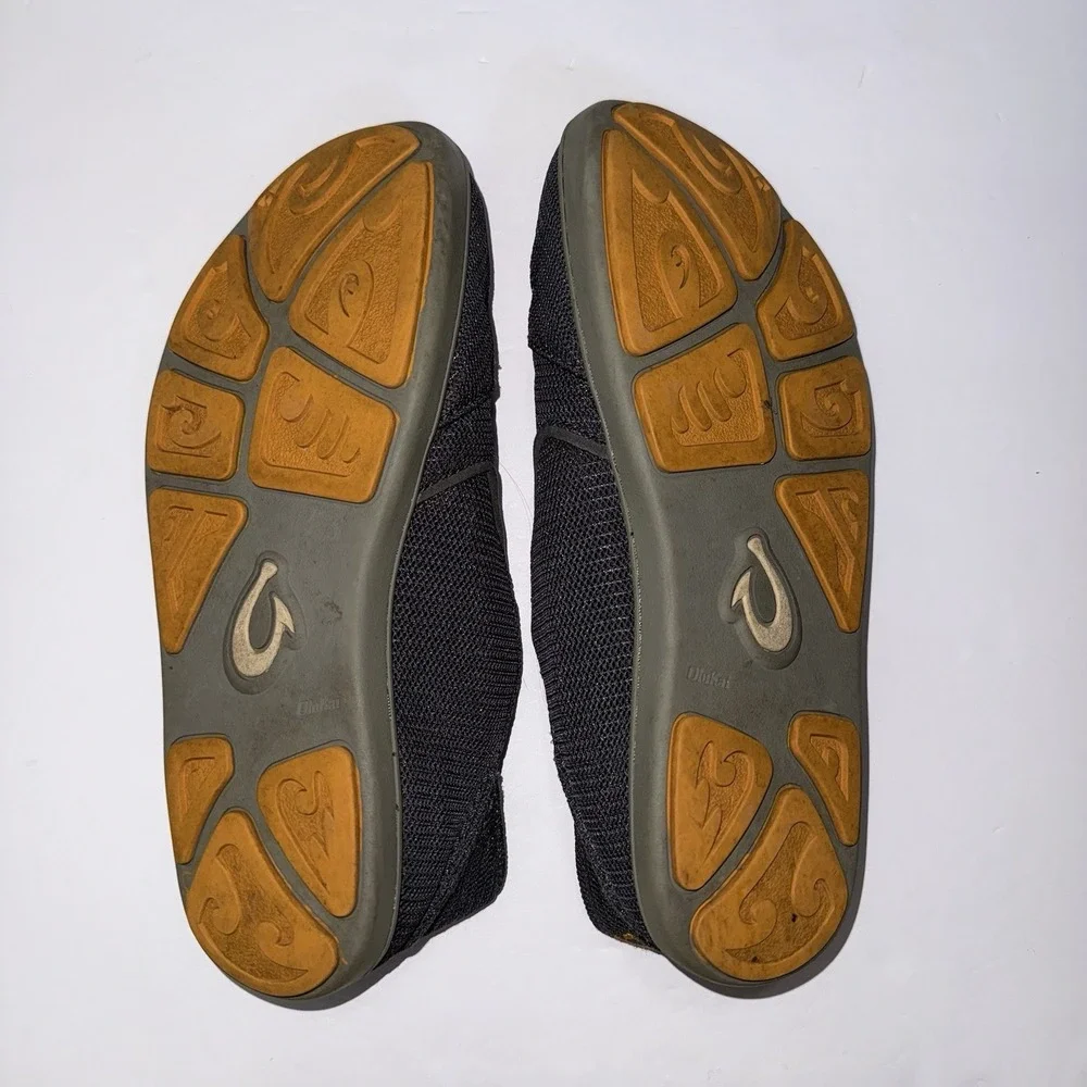 OluKai Men's Nohea Mesh 10188-4242 Dark Shadow Grey Casual Slip On Shoes Size 8